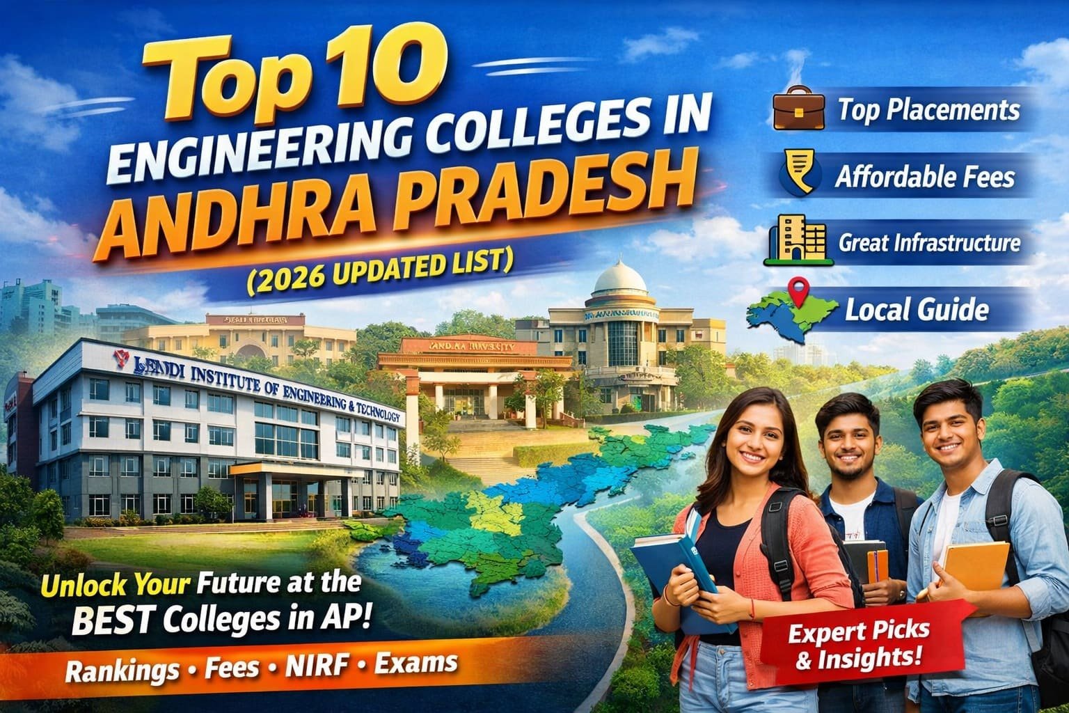 Top 10 Engineering Colleges in Andhra Pradesh 2026 - Rankings, Fees ...